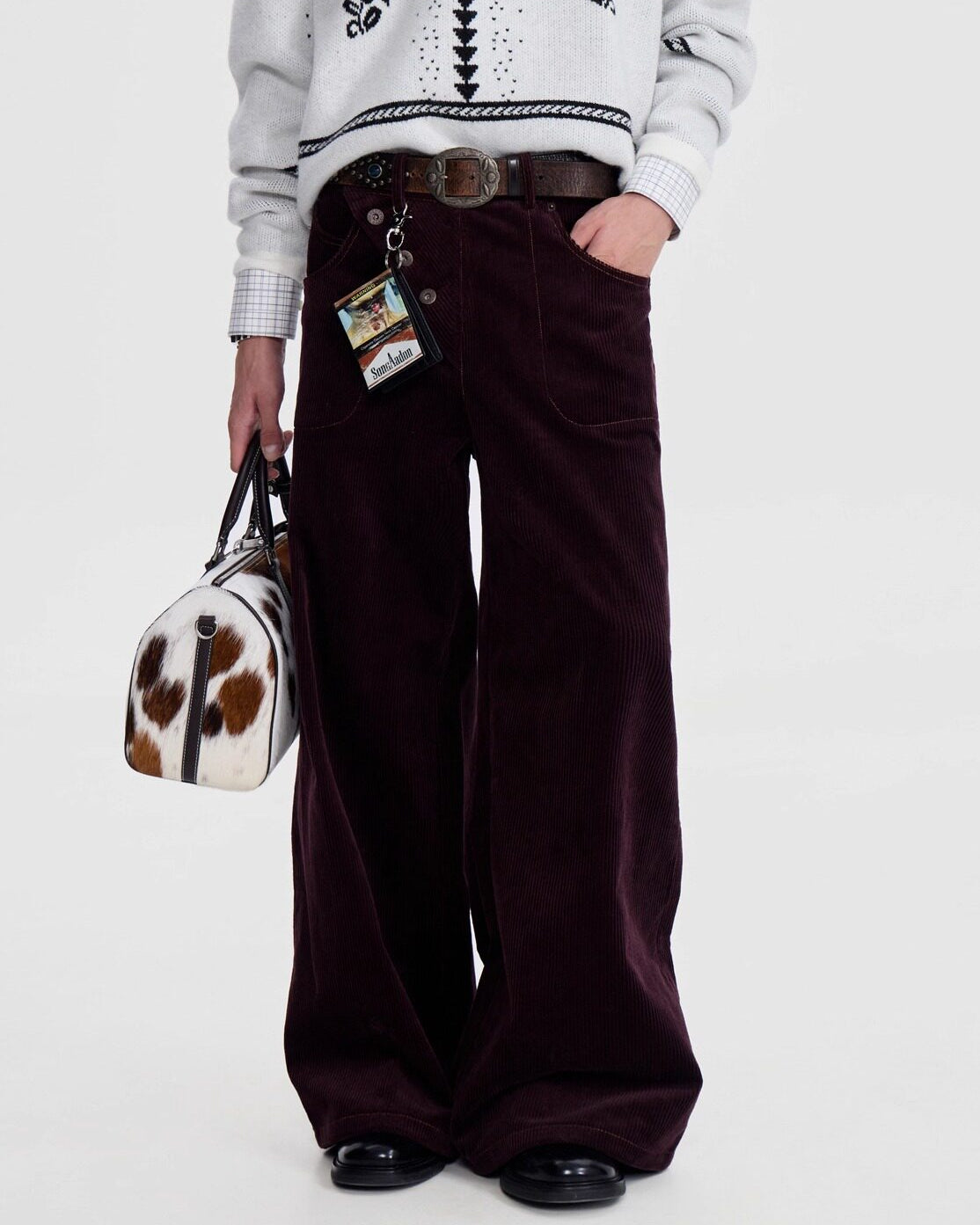 CORDUROY STRAIGHT LEG PANTS