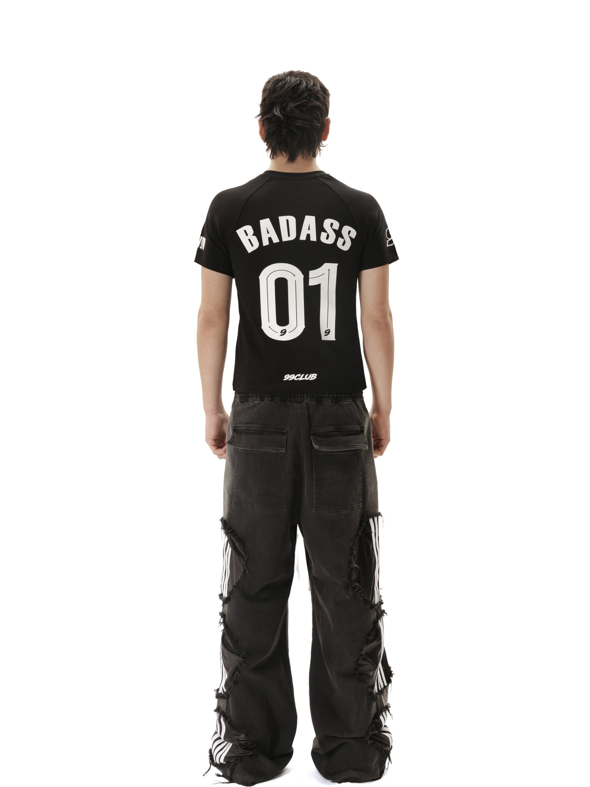 NVRMIND distressed baggy wide-leg jeans