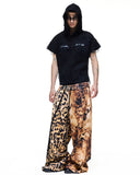 LEOPARD PRINT WIDE SWEATPANTS