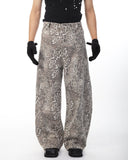 LEOPARD WIDE JEANS