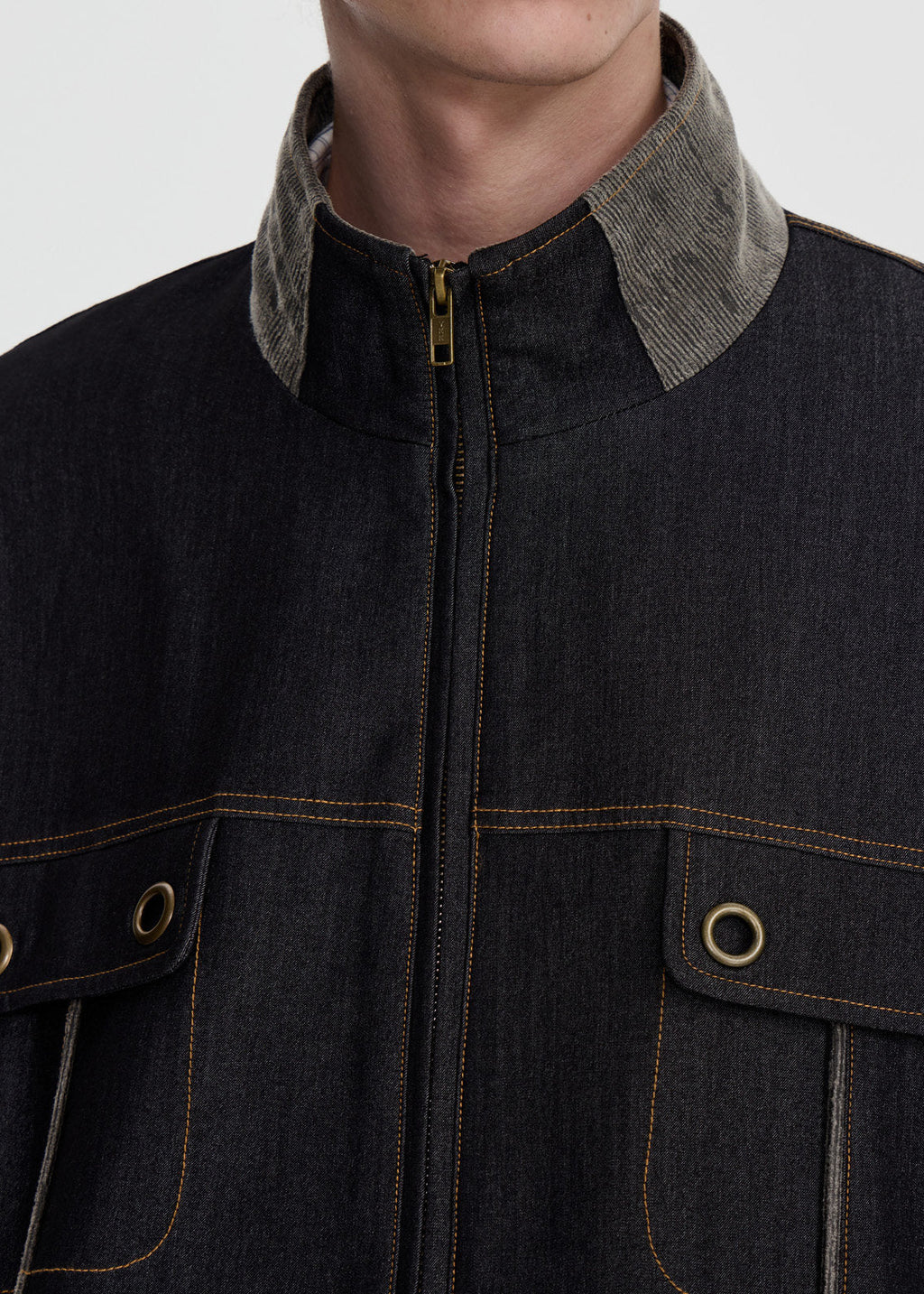 SCRIPT-X SUEDE DENIM JACKET