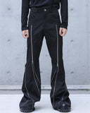 ZIPPER DETAIL FLARE PANTS