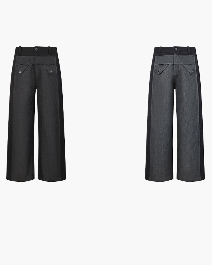 WOOL DECON STRUCTED PANTS