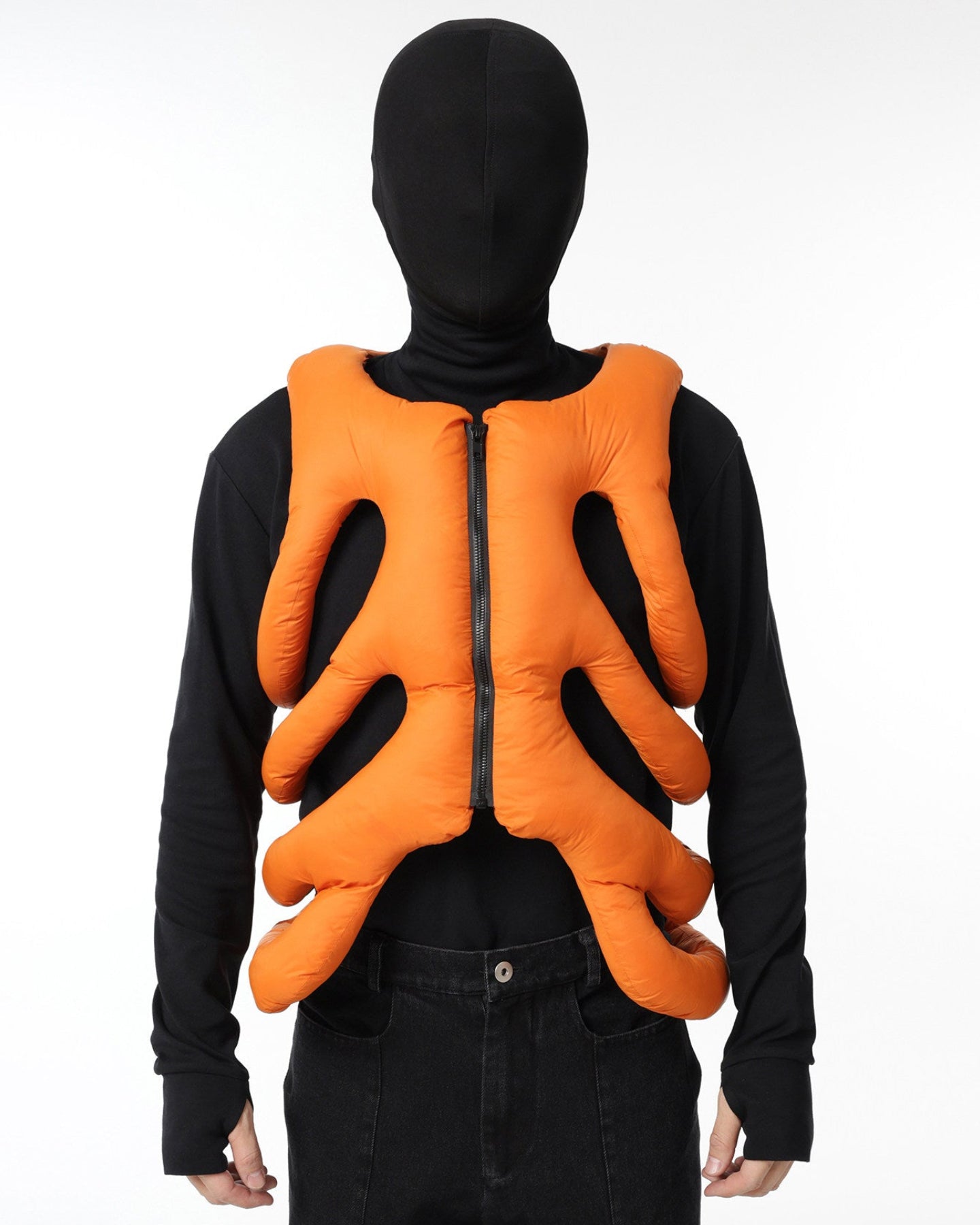 Black Padded Alien Exoskeleton Vest | OFFCULTURE