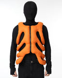 CUTOUT ALIEN EXOSKELETON COTTON VEST