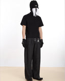 STUDDED DECONSTRUCTED SLIM FIT CREW TEE