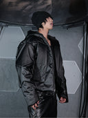 Sudadera con capucha y textura de armadura NIGHT ILLUSION SSIN7 25FW
