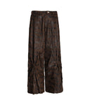 CAMO PLEATED WIDE PANTS