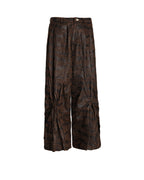 CAMO PLEATED WIDE PANTS