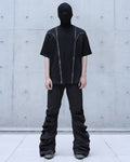 DECONSTRUCTED ZIP SPLICED TEE