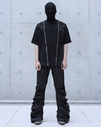 DECONSTRUCTED ZIP SPLICED TEE