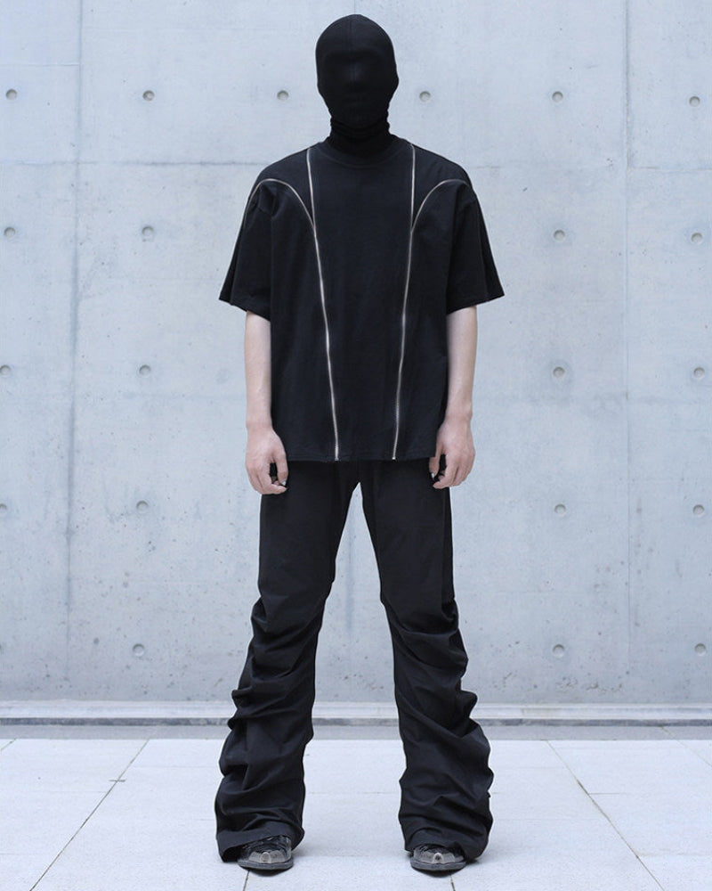 DECONSTRUCTED ZIP SPLICED TEE