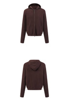 SCRIPT-X CABLE ZIP HOOD SWEATER