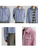 XEQUATION PLAID CRINKLE SHIRT JACKET
