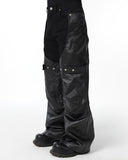 DECONSTRUCTED BIKER LAYERED PANTS