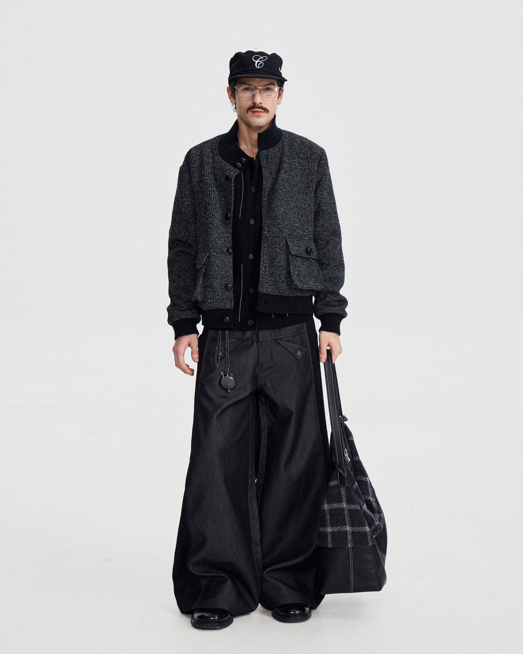 WOOL DECON STRUCTED PANTS
