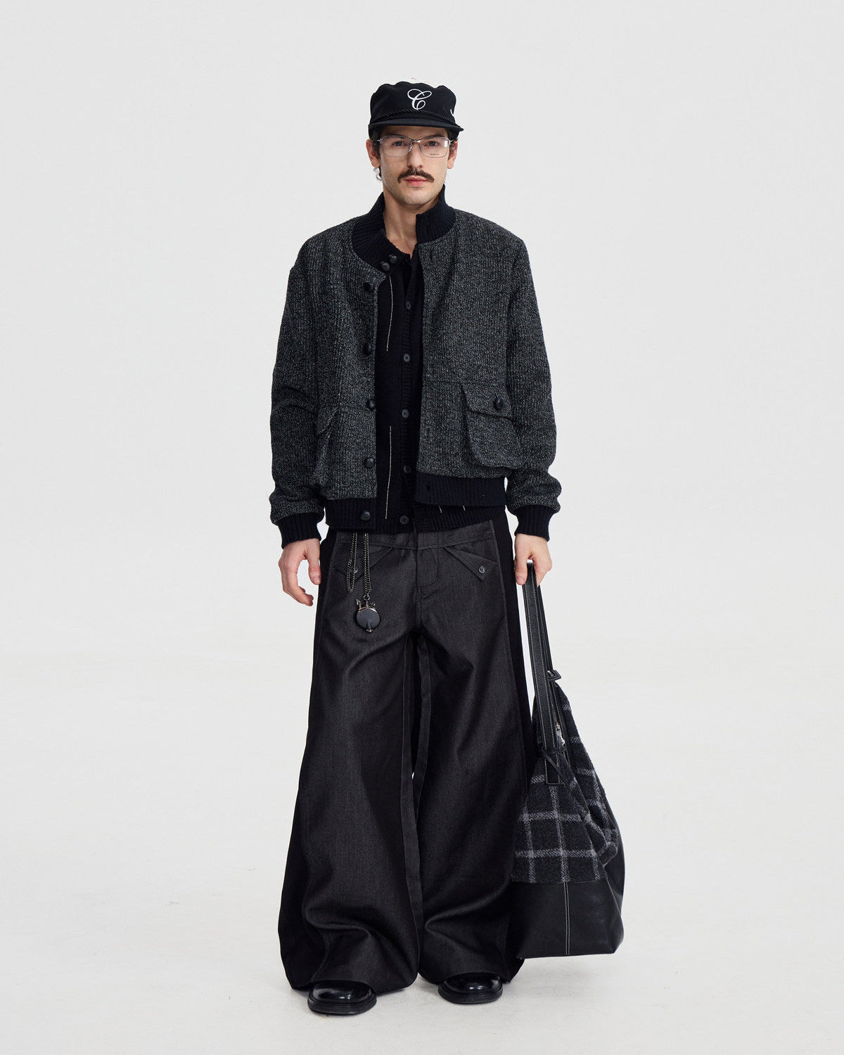 WOOL DECON STRUCTED PANTS