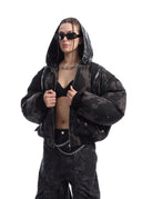 CHAQUETA CON CAPUCHA DE PILOTO DE CAMUFLAJE MANSON
