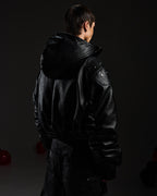 DETACHABLE HOODED BOMBER JACKET