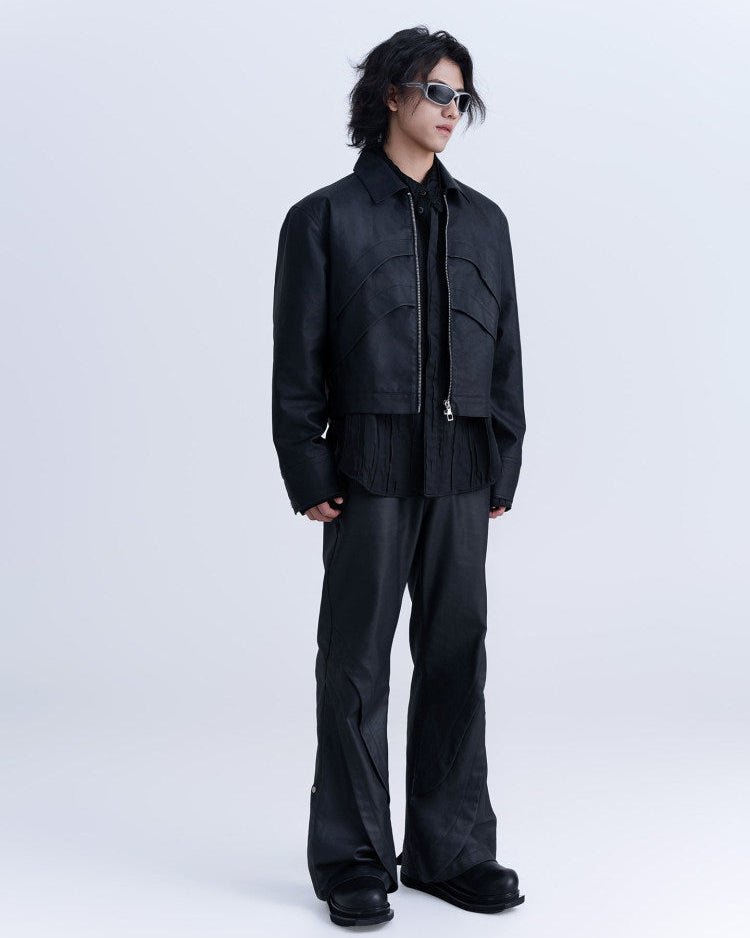 XEQUATION PLEATED DECONSTRUCTED SHIRT