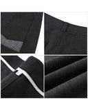 WOOL SPLICED WIDE TROUSERS