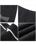 WOOL SPLICED WIDE TROUSERS