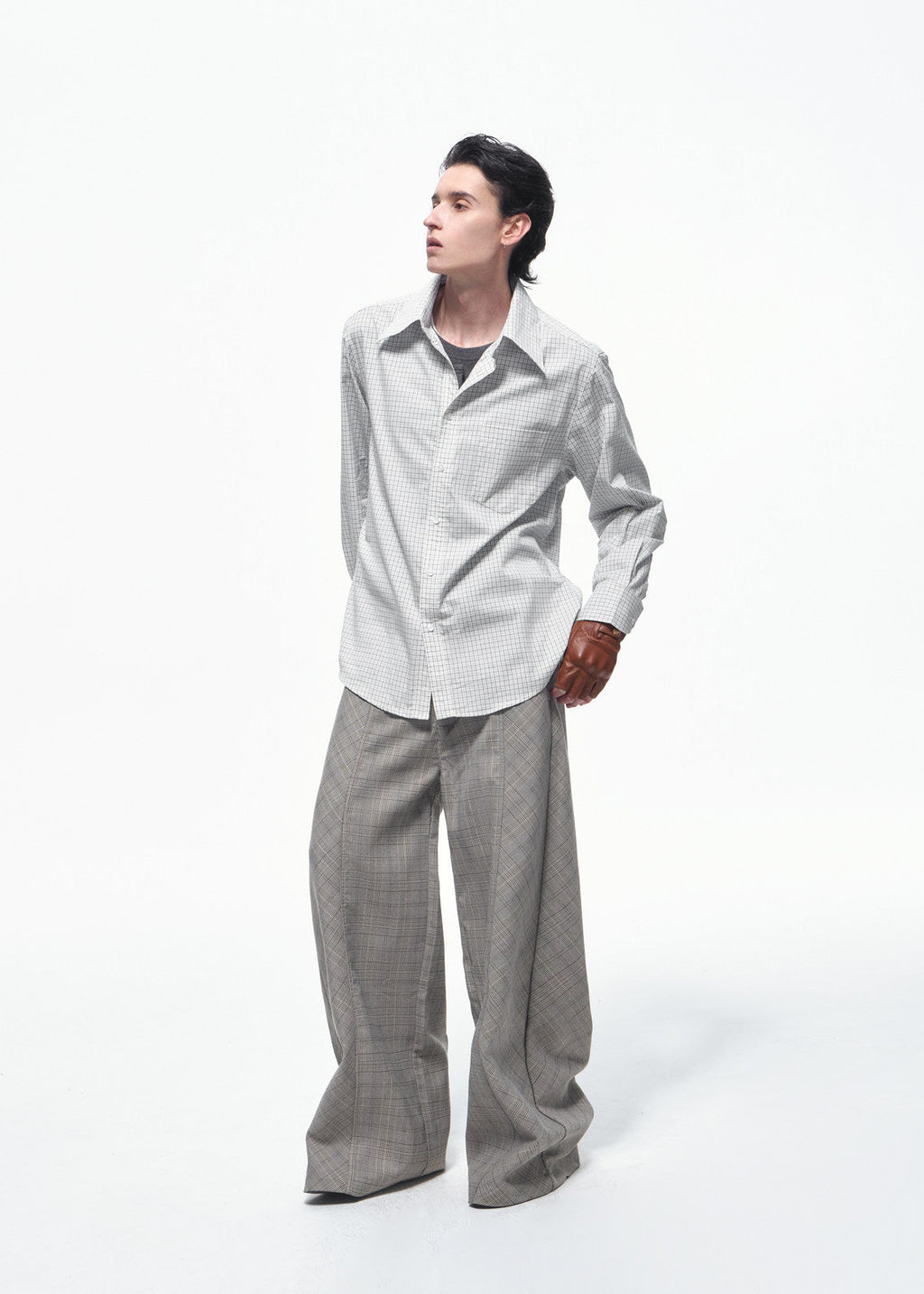 SCRIPT-X TWO-TONE PLAID SHIRT
