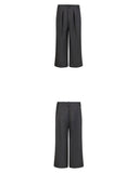 STRIPED PLEATED WIDE TROUSERS