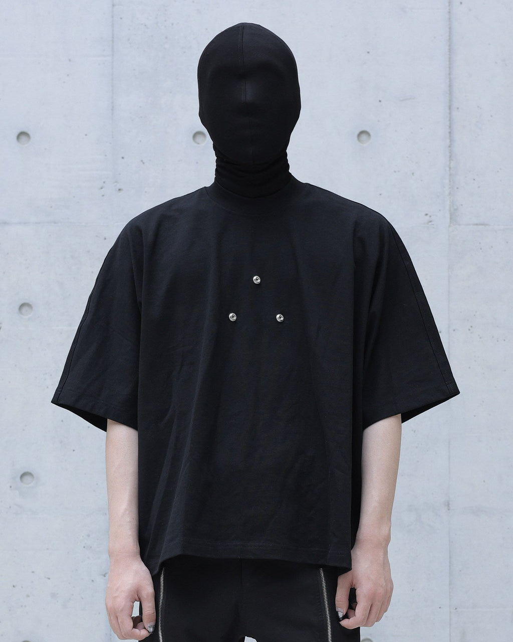 BOXYFIT HEAVY COTTON METAL BUTTON TEE