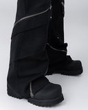 ZIP DARK FLARE PANTS