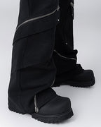 ZIP DARK FLARE PANTS