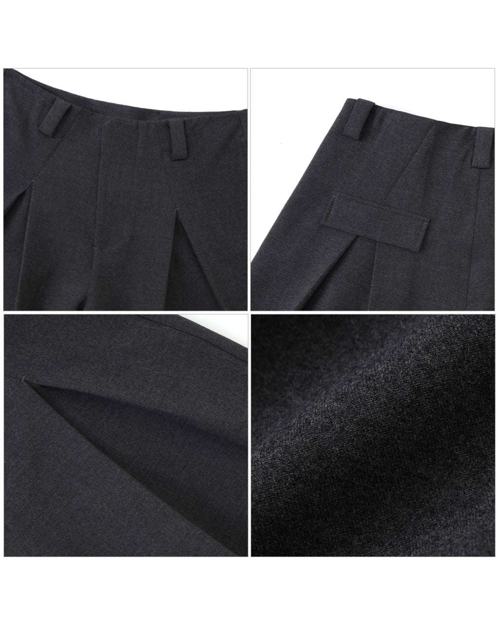 WAIST PLEATED WIDE TROUSERS