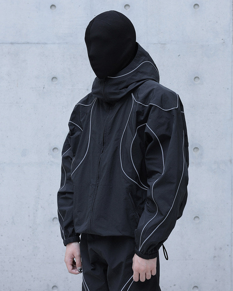 NICHE REFLECTIVE HOODIED WINDBREAKER