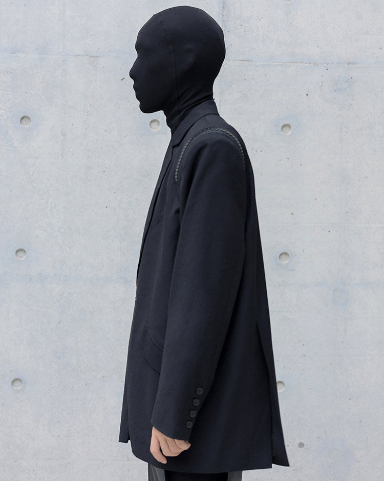 NICHE PADDED SHOULDER ZIP BLAZER