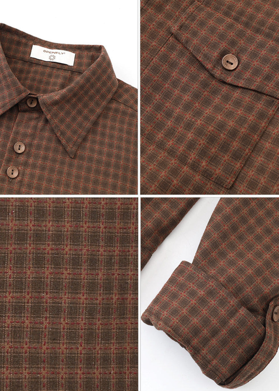 SCRIPT-X PLAID TWO-BUTTON SHIRT