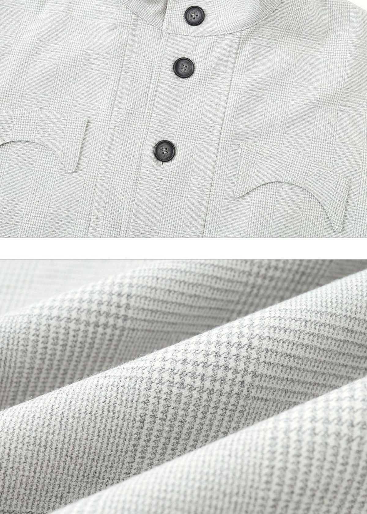 SCRIPT-X PLAID BELTED JACKET