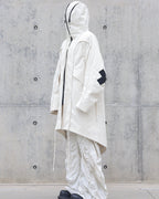 MASKED FISHTAIL HOODIE TRENCH COAT