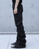 CURVED WIDE LEG TECH PANTS