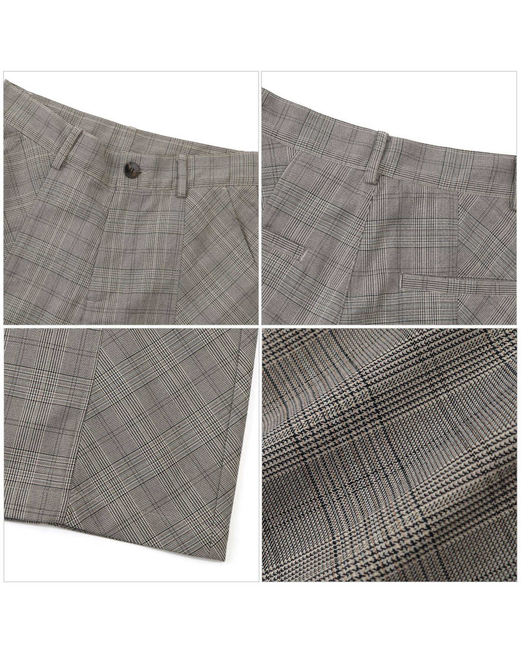 PLAID WIDE LEG TROUSERS