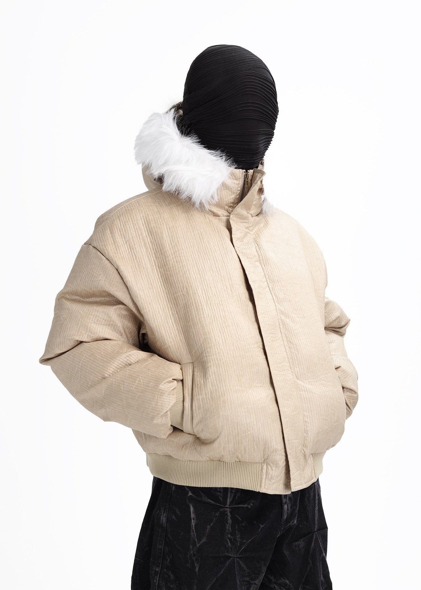 XCULTURE CROP FLEECE COAT