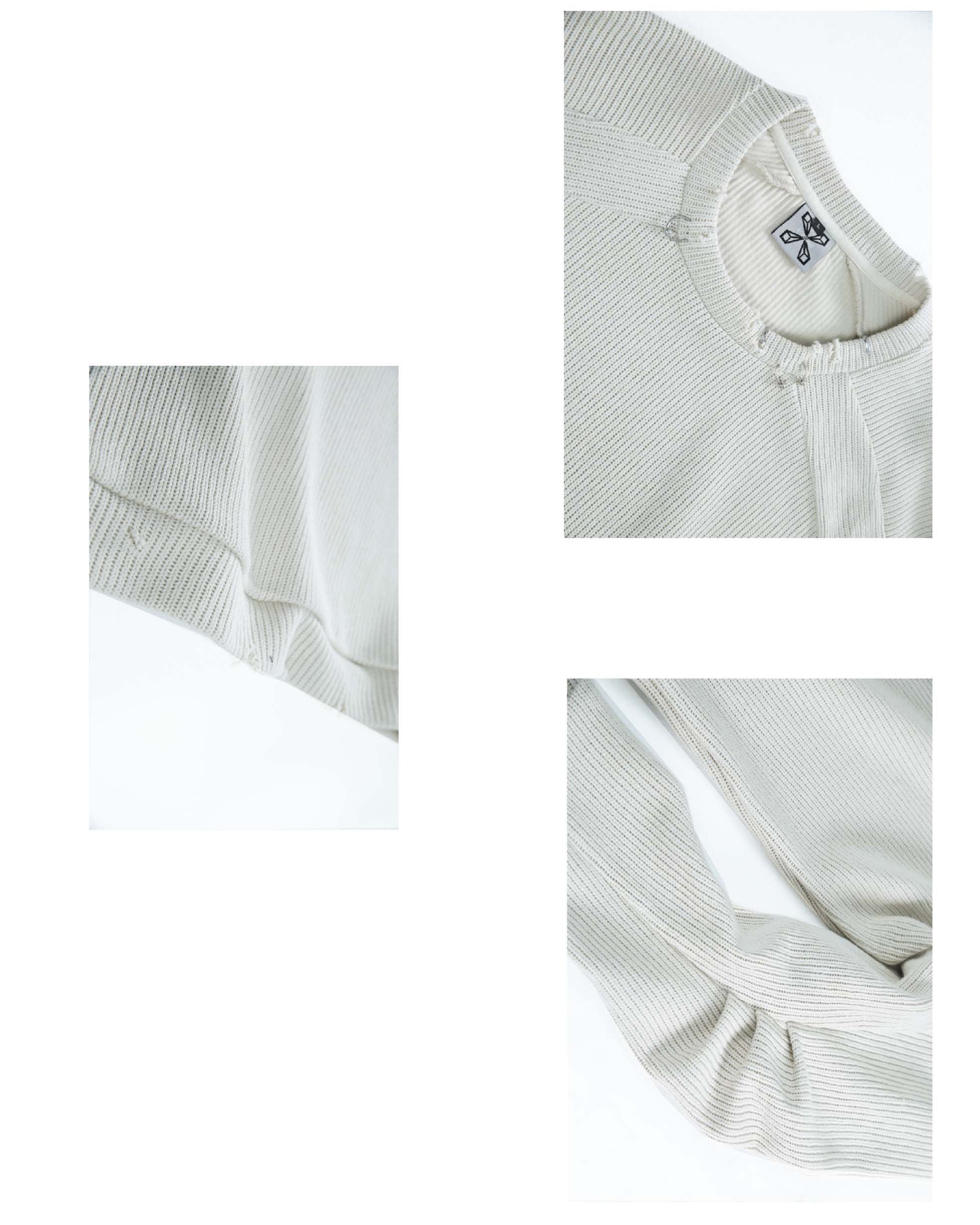 XEQUATION 26SS DISTRESSED CREWNECK