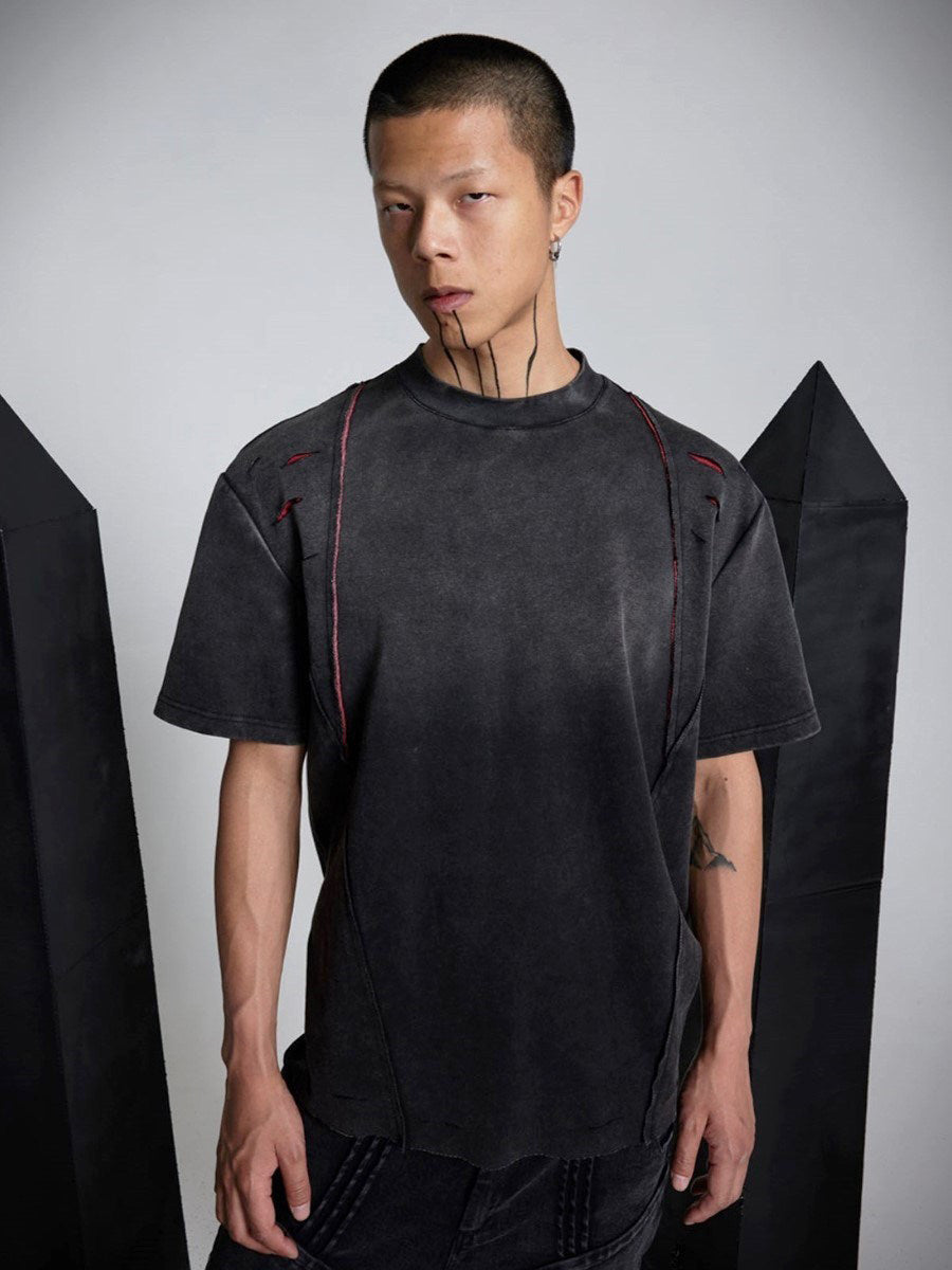 25SS SSIN7 DISTRESSED SCRATCHED SUMMER TEE