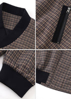 SCRIPT-X PLAID BOMBER JACKET