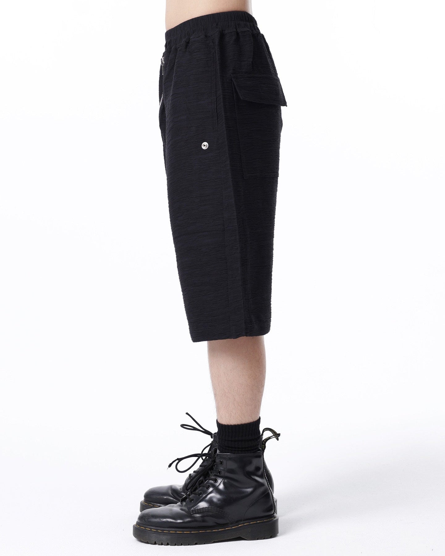 ZIPPER DETAIL HAREM SHORTS
