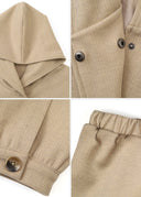 ABRIGO CON CAPUCHA JACQUARD OPENFLY
