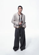 CHAQUETA BOMBER CON BOTONES Y CUELLO EN V OPENFLY