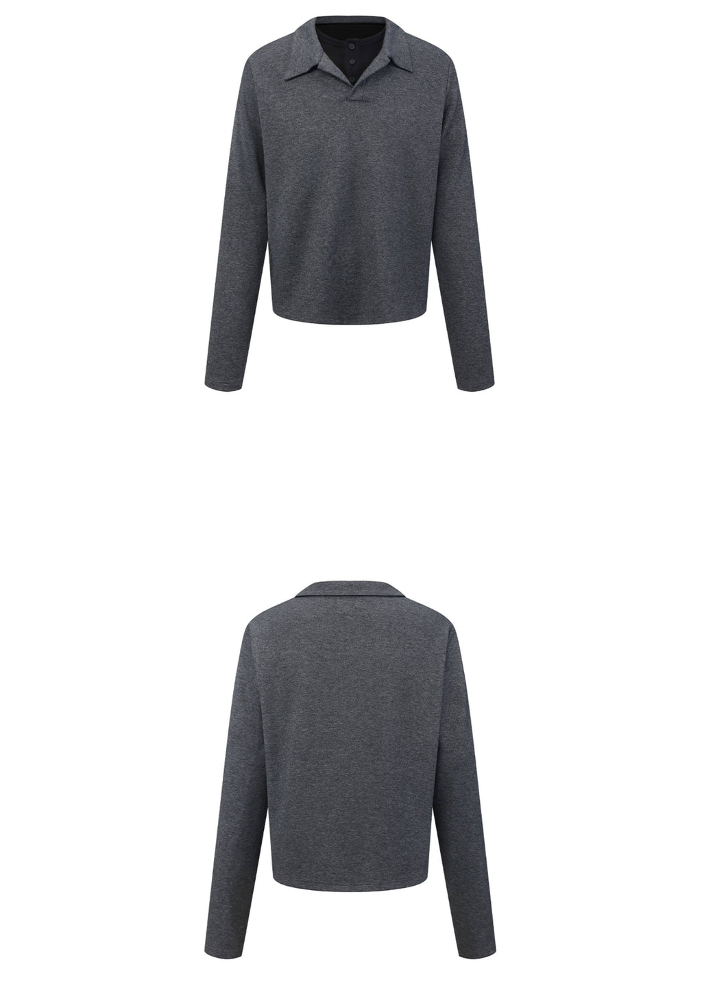 SCRIPT-X POLO FAKE TWO TOP