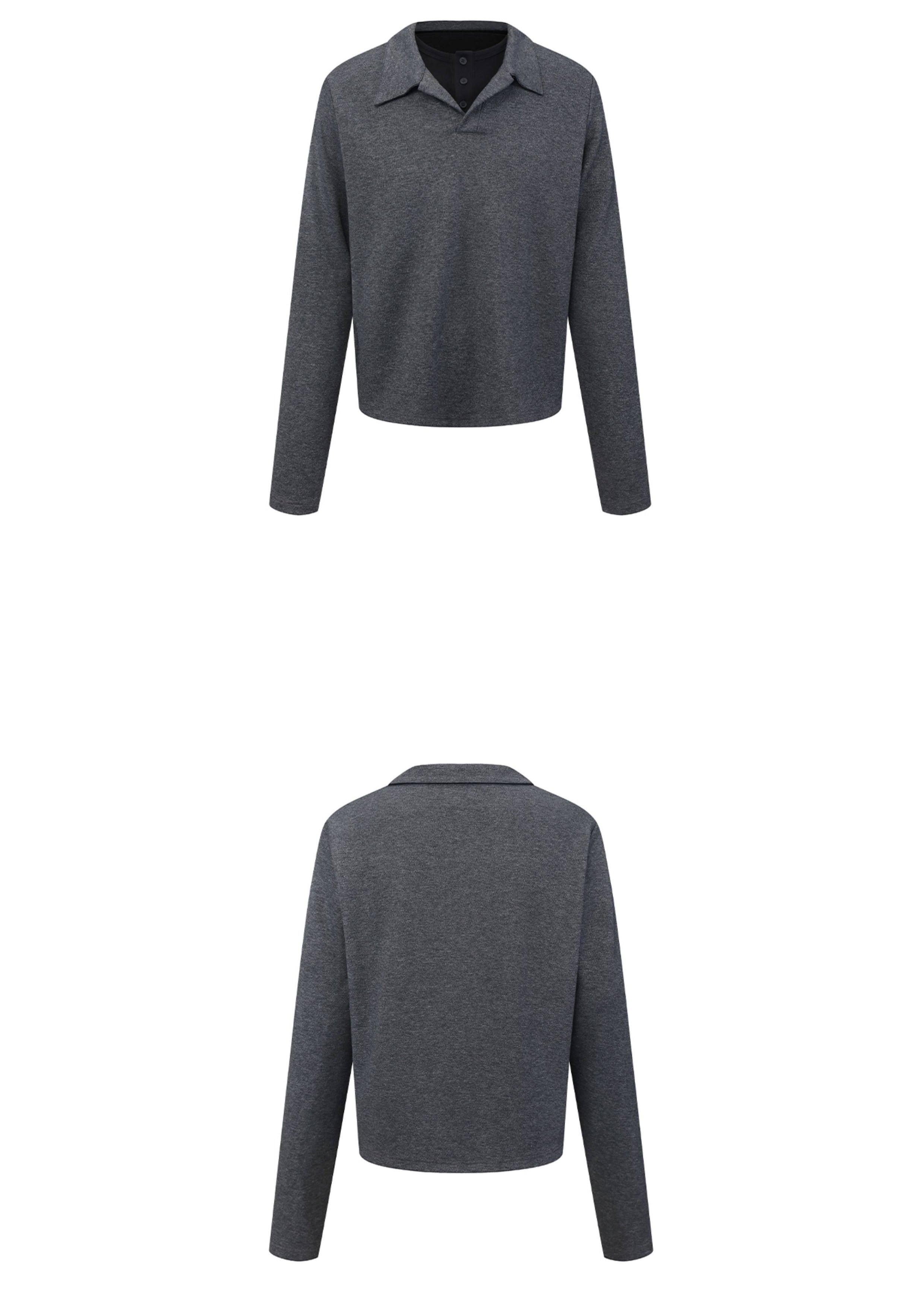 SCRIPT-X POLO FAKE TWO TOP