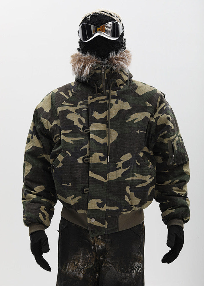 OFF/SC CAMO BOMBER JACKET