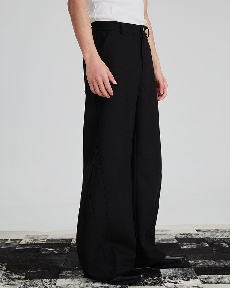 CURVED WIDE FIT PANTS